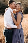 I love this dress!! I bought it for our engagement photos! I ordered a Medium because of all of the reviews and I usually am a true medium but this dress was big around my waist! I returned it and got a small and it fit perfectly!!! I got so many compliments on it! I were a size 6 in American eagle high waisted jeans (for reference)! Highly recommend!! - Kailey L.