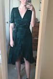 This dress is perfect for a wedding in any season. I ordered a medium and it was little loose in the bust, however the length was perfect for a midi dress. The split skirt wasn't too revealing and was appropriate for a church ceremony. Would definitely recommend this dress! - Kelly L.