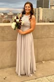 It was a very nice material, had to be steamed but other than that LOVED! It was long and I consider myself tall at 5'8". - Lexie W.
