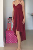 So before I purchased this dress, I looked at the sizing requirements and was thinking of getting a size Small. Good thing I didn't because XS fits perfectly. I took help from Lulus specialized sizing team.
The material used is of high quality. The back of the dress is a show stopper! You can wear this dress braless, just the lift won't be there. All I need is a tan and nice heels - Ayesha T.