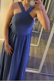 I did size down from my usual size (small) to XS for this dress. Seems to be my size for all the dresses on this site. Super cute. The colors a bit darker than other slate blue colors available on this site. - Shannon L.