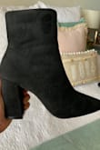 So far, I've really liked these boots! Cute & easy to dress up and down. I wore them to work (desk job w some moving around) and my feet were warm and happy all day! I ordered half a size up & I feel like that worked well for me.
Only downside is if you have thicker ankles like me, they will hug! So if you're looking for a wide opening this is not your boot.
Super cute- overall love!! - Meredith S.