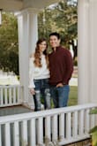 Love the off the shoulder look! I wore this sweater for one of the outfits for my engagement photos and it photographed really well. Highly recommend! Order a size down unless you like it really oversized. 

Photo by: Chris Brennan Photo - Lauren S.