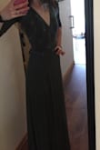 Great for a winter wedding! Received many compliments and appreciated a longer dress for the cold winter months. Love the deep neck line. The wrap makes it adjustable and flattering around the waist. - Kathryn M.