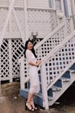 I bought this dress for my wedding. The Judge who performed our wedding complimented my dress said it was very beautiful. And in fact, the dress is so delicate, soft, well made and comfortable. I was very happy that I bought it and fortunately received it a day before my wedding. Definitely recommend! - Joyce C.