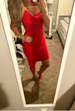 I loved this dress SO much. The fit was great (I wore a small) and I loved the abstract detail at the top. Got so many compliments on this dress! - Toniann L.