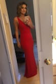 I worse this for the USMC Ball and it was a hit! I did get the bottom hemmed but otherwise it f it great! - Melissa S.