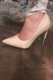 These shoes are soooo pretty. I love them and am so happy with my purchase other than the shoes being way too small.  I wear an 8 or 8.5 in shoes so I ordered an 8.5 and they were very tight on my feet. I'll be exchanging them for a 9, hopefully they fit! - Lauren T.