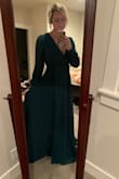 I bought this to wear to a wedding, but then found out it was more of a cocktail attire so wore a different dress, but I can't wait to get to wear this out! I love the sleeves, love the fit, super classy wrap dress. It is really long though! Would be hard for someone short I think to wear. I had 4.5" heels and it was still brushing the floor. - Natalie H.