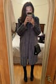 OMG... if you're on the fence about this jacket, buy it! It is one of my favorite purchases I've ever made. First, I am tall and usually wear a medium in jackets but I returned the medium and got the small instead. The medium was a bit too big and baggy. I know this is the style of the jacket but I still feel like my small is looser but in a good way. The fit makes it feel very chic. I ordered in the slate blue and think it's more of a greyish/light blue color but it is STUNNING and so different! I've worn it a few times and gotten so many compliments and people saying how unique it looks. I seriously can't recommend this jacket enough. Every time I wear it, I feel so stylish and a bit like a baller haha! A couple times, I've tried to keep the jacket on at events because I feel like it's part of my outfit and I love it so much. - Sarah F.