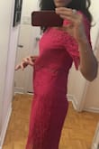 It was my first time ordering from this site. I was so excited to get this dress as it looks gorgeous on the web page, but I think I just got a manufacture defected item. I ordered an XS size and look at the pictures that I got. My size is a bit bigger than the model that modelling the dress, but the dress I got is huge on the top. I can fit 2 my arms in one sleeve, the chest is too wide and hanging down, its waist is size M.  It does not match with the size references this site provides at all. Looks like they sent me size M with the tag SX. I can't even fix it bc of the design. Also, it has an extra fabric sticking out in the bum area that creates an awkward bump, just another flaw. Now I have to ship it back all the way from Canada paying extra for somebody's mistakes. - Aminat M.