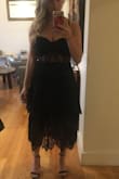 Ordered a small and while I probably wouldn't size down, just doesn't quite fit right. It's a little too loose in the waist to be flattering and definitely not recommended for short girls! - Alexandra