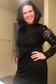 I LOVE this dress - literally, I have only worn 2 other dresses in the last 11 years. I rocked it at my company Christmas party! I probably could have gotten away with ordering a large - (I wear a pant size 12, I am working my way to a 10 tho) I was unsure because I am almost in between the two pant sizes how it would fit. Thanks, Lulus! - Chrissy M.