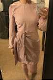 The color does not show well in the photo.... but the fit is nice, the sleeve are too long for my short arms and the length was a little too short for my liking. I ended up returning but it's still a very cute dress! - Katherine F.