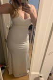 Got this for a rehearsal dinner dress. No regrats
Photo shows how it looks without a bra. I will probably provide some type of intervention the night I wear it - Tricia P.