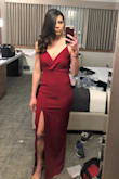 I wore this dress to my boyfriends Christmas work party at a hotel. It was so fitting! I received many compliments on this dress and felt so comfortable in it. It is fitted but with enough room to feel comfortable and sexy. Love it! - Leah F.