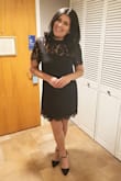 This fit perfectly and worked well for the Holiday Party I attended! Length was appropriate. Lace was comfy and not itchy at all! It was the comfort of a T-shirt dress with the look of a cocktail one! - Amabel Z.