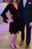 Loved the material (I'll warn you, it's a little heavy). The v on the dress was too deep for a wedding so I sewed it up but plan to remove the sewing to use it as a party dress. Otherwise it was perfect and exactly what I expected. - Renee S.