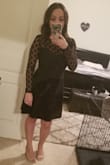 I bought this dress for our company Christmas party, and I absolutely loved it!! I got tons of compliments on it. Its actually really comfortable and I thought the sleeves would be itchy but they weren't at all. I loved that it was half backless, except its not possible to wear a bra so get creative, I bought those little flower petals for myself and they worked just fine as I am not really big chested anyways. The length was just right, I'm a little on the shorter side but with heels, it looked great.
This is just a perfect little black dress for any occasion! - Crystal F.