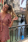 Seriously loved this set! I wore it on vacation in Italy and it was perfect for photos. The skirt was a little big on me but easily adjustable with a safety pin. Top was easily adjustable because of the tie front. Got so many compliments! - Amelia B.