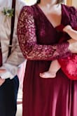 I ordered this dress after two others did not meet expectations. This was for a wedding and my daughter (10 months) was also in the wedding so I needed something that could withstand an infant and wasn't too hard to breastfeed in. This worked perfectly. The lace was pretty robust so out didn't snag. The clasp did tend to get caught on the lace so that was a bit of a challenge. For the price, this dress is extremely well made. It was pretty long though. I initially thought I wouldn't have to hem it as I was wearing 2 inch heals but I should have. Hemming it would have made it easier to walk in. The sleeves were a little long and not as fitted as I would have liked, but again, comfortable. The waist fit perfectly with my post baby belly.
It's arrived quickly (7 days), was well packaged and all communication with Lulus was timely. - Alison N.
