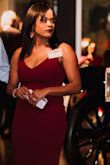 Beautiful Dress! Fit perfectly. Comfortable with a little stretch. Not see through, quality material. - Celina C.