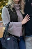 I love the fit and look of this sweater. It is easily the softest sweater I own! I would recommend a sweater shaver with this one as the fabric will pill some. - Marin G.