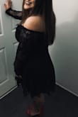 This dress was amazing! I loved it! The quality was great, the material was comfortable and beautiful. The sleeves laid perfectly off the shoulders... not too tight around the belly. I ordered a large, but it was too short. An x-large worked better. I really love it. BUY IT!! - Jessica V.