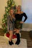 This skirt is super cute and great for any holiday season. I was super bloated when I wore it but it still looked and felt great on. - Sarah L.