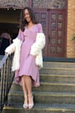 This dress was perfect for my friend's wedding! It was modest enough to wear to the church and classy for the reception. Super feminine color and style. - Monica O.