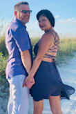 My hubby had to lace me but it allowed for a custom fit.  The chiffon was so flowy. Only concern is that the material will show any water or liquid stains. Will dry, but careful with that drink. - Cynthia S.