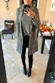 I love this coat, it fits well, is not constraining like other coats I have had with a similar style. I have gotten many compliments. - Kayla P.