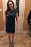 I ordered this dress and got it within the week. I loved everything about it. The only thing I did was took a small piece of fabric tape to hold down the sides underneath the arms where the lace stood out just a bit but no biggy. The fabric was super soft and comfy. The fit was perfect. I got a lot of compliments. - Crystal B.