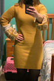 Cute dress. Unique. I love the granny square cuffs. Comfortable and warm. - Christine M.