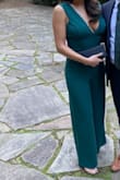 I bought this jumpsuit for my friend's fall wedding and it was so functional but also cute!! It was a little loose on my shoulders but nothing crazy. - Denna D.