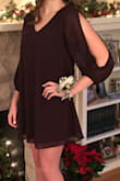 I loved this simple but elegant dress. The chiffon overlay makes it dressy but still and easy and comfortable fit. - Allison C.