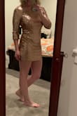 Oh I am so sad this dress was so short because I LOVED it and felt so pretty in it!!! I took the suggestion of the reviewers and ordered a size up (normally I'm a medium in nearly everything lulus so got a large) and it fit perfectly everywhere but the length. Literally ended 1/2 inch from my butt cheeks. If I were to move at all my butt would have shown. I may still keep it and wear with opaque black tights but not sure. If they would have made this dress 1" or 2" longer it would have been perfect! Everything else about the dress I love! Might work better for someone with a really short torso or who is shorter. - Natalie H.