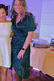 I wore this as a guest to a day time engagement party in December for and I got so many compliments! It was super comfortable and soft. The green is gorgeous in person, as well. It is a tad big so maybe size down. - Kayla M.