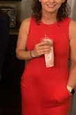 I LOVE this dress! I bought it in black originally and loved it so much I got it in red also. The material is soft and thick, feels like I'm wear pajamas - it's that comfortable. The pocket pouch is a nice feature, and even though I'm pretty short, the length of the S was perfect. I'd buy every color if Lulus would make them! Bring back green and navy PLEASE!!! - Lauren M.