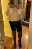 I love this sweater the material is nice, it's not itchy. I had many compliments I wore for a informal work Christmas party and I had a lots of compliments. - Kari A.