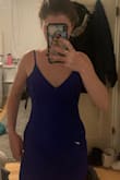 This dress was so pretty and the color was amazing but it was too big. It could've worked maybe but it was a little big around the armpits and I am picky and really wanted it to fit a specific way. I loved the dress though and may order in an XS. Second photo shows what it would look like if it fit. - Olivia S.