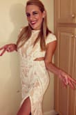 This dresses is STUNNING. The sequins don't scratch and the material is quality. If I ever get married, I'm wearing this to the after-party! Perfection! - Melanie K.