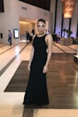 I ordered this dress to wear as a bridesmaid and it didn't disappoint! Absolutely loved it and received many compliments. Perfect material and length! I am 5'7" 149 lbs and I ordered a small. - Brittany C.