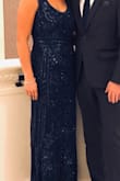This dress is perfect! Beautiful, can wear a regular bra with it & fit perfectly!  If you are any shorter though you may need to have hemmed. - Lindsay C.