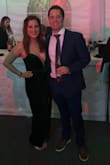 This dress is gorgeous! I got so many compliments at my work party. However, it doesn't stay up well and dress tape does not stick to the velvet fabric. I was constantly tugging at it on the dance floor.  Also, the boning is uncomfortable after 7+ hours, but that's to be expected with any dress. It's not amazing boning (very flexible and doesn't add a ton of structure), but it looked great on! I used sticky boobs that clasped in the front. I have larger boobs and had room to spare in the medium, but I don't think the small would have worked. The way the dress ruches in the front is perfect for a food baby (or real one). I wore Nike skintight workout shorts under it, because the slit is HIGH when you move and I didn't want to accidentally flash anyone while dancing. You couldn't see lines through the dress, so the velvet would hide shapewear well. Overall this was amazing! - Veronica P.