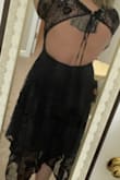 This dress is absolutely stunning! I saw it online and knew I had to have it. So comfy and stunning. I'm usually a medium but because the fabric doesn't stretch I ordered a size up. Obsessed - Julie V.