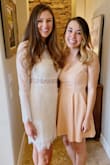 I wore this dress to a bridal shower and it was perfect! It flatters your waist and bodice and flares out into a sweet little skirt. The blush color was really cute. The material and quality are super nice, and it can be worn with or without a bra. Definitely recommend for any occasion! - Gabby D.