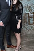 Wore the dress to a formal downtown Christmas office party and it was perfect! Very stretchy and comfortable to wear. The x-small was just a bit too short on me but the small was perfect. Since it's so stretchy they fit very similar on the rest of me. - Sarah C.