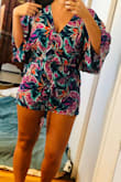 I love this romper. Wore it on vacation in Mexico and got so many compliments. The material is soft and stretchy and is very flattering. Highly recommend. - Alex R.