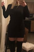 Great fit!! Thick material and stretchy. I didn't have a bra that didn't show in the back but I didn't even need one bc the dress fit so well. Always happy with my purchases from here! - Ashley W.